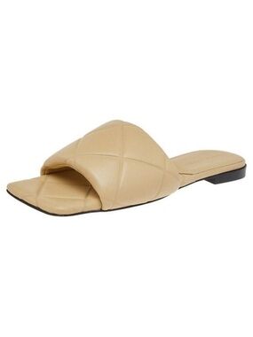 Bottega Veneta Cream Quilted Sandals